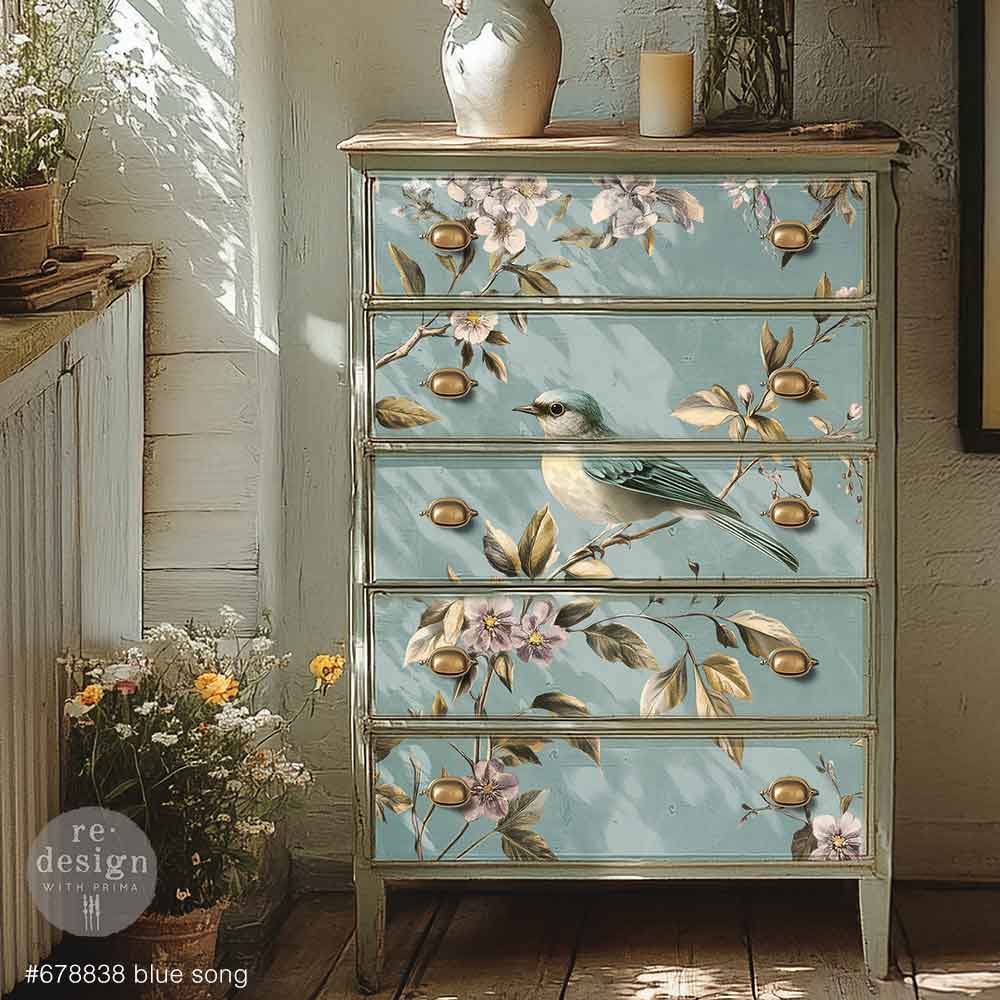 Redesign With Prima A1 Decoupage Fiber_Blue Song