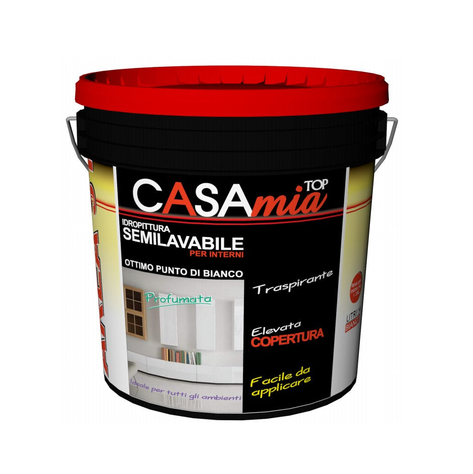 Casamia Top Extra White Idropittura semilavabile traspirante extrawhite per interni.