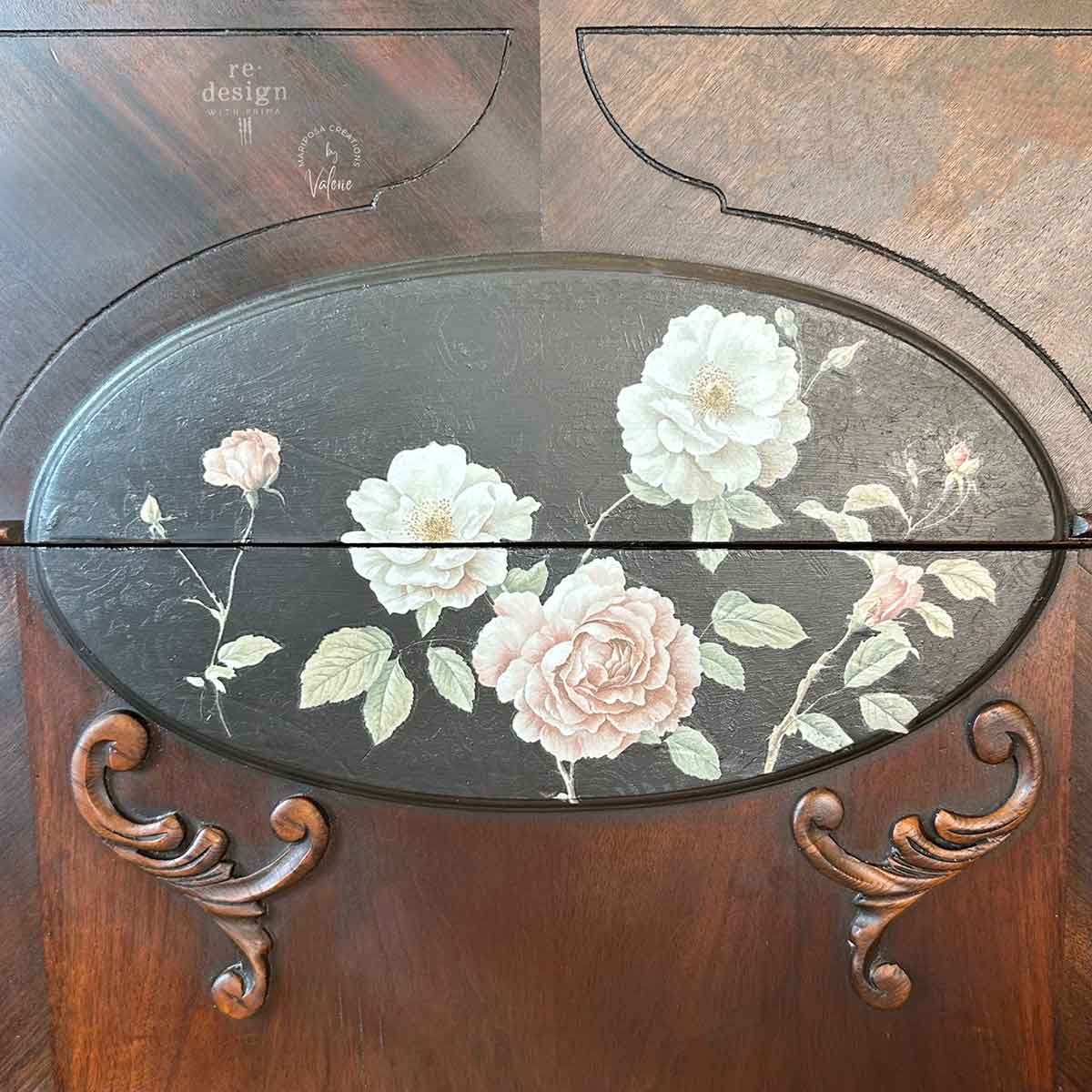 Redesign with- Prima Middy Trasnsfers Creamy Blush Blooms