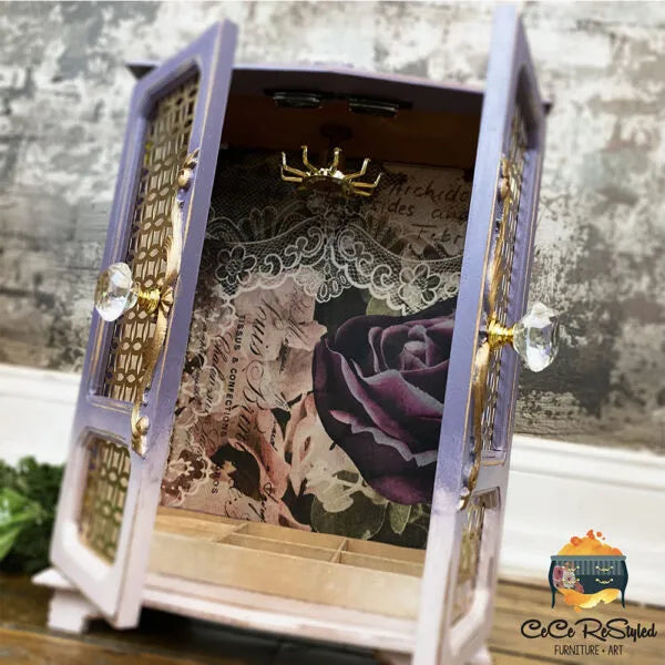Redesign With Prima Decoupage Decor Tissue Paper _ Dark Lace Floral