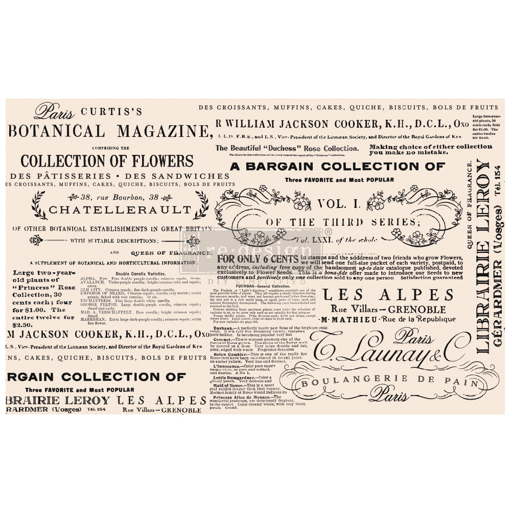 Redesign With Prima Decoupage Decor Tissue Paper_ Floral text