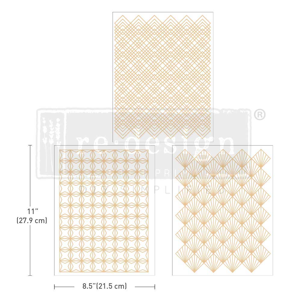 Redesign With Prima Middy Transfers_ Golden Art Deco