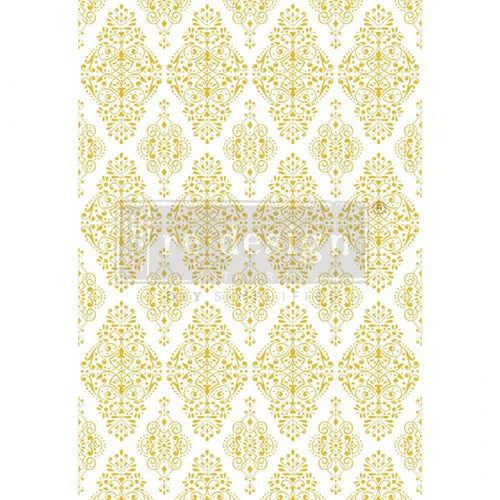 Redesign With Prima Decor Transfer_ Kacha _Golden  Damask