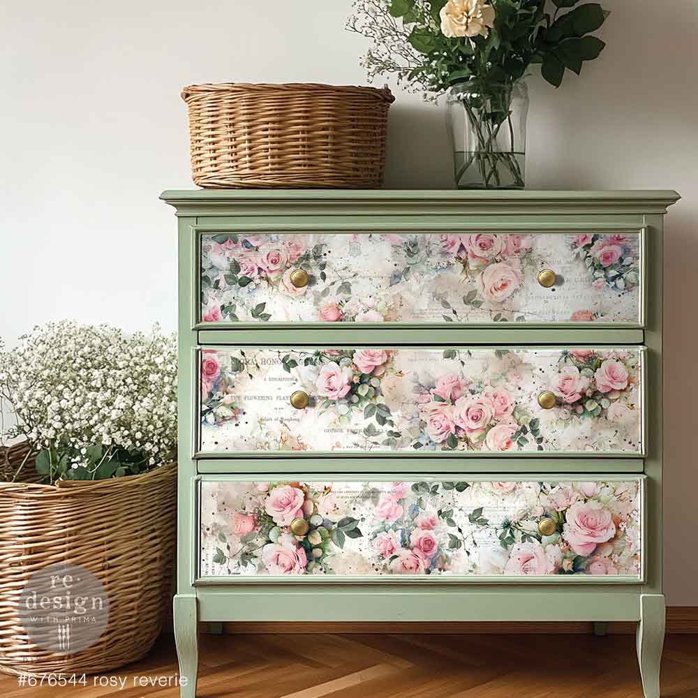 Redesign With Prima Decoupage Fiber_Rosy Reverie