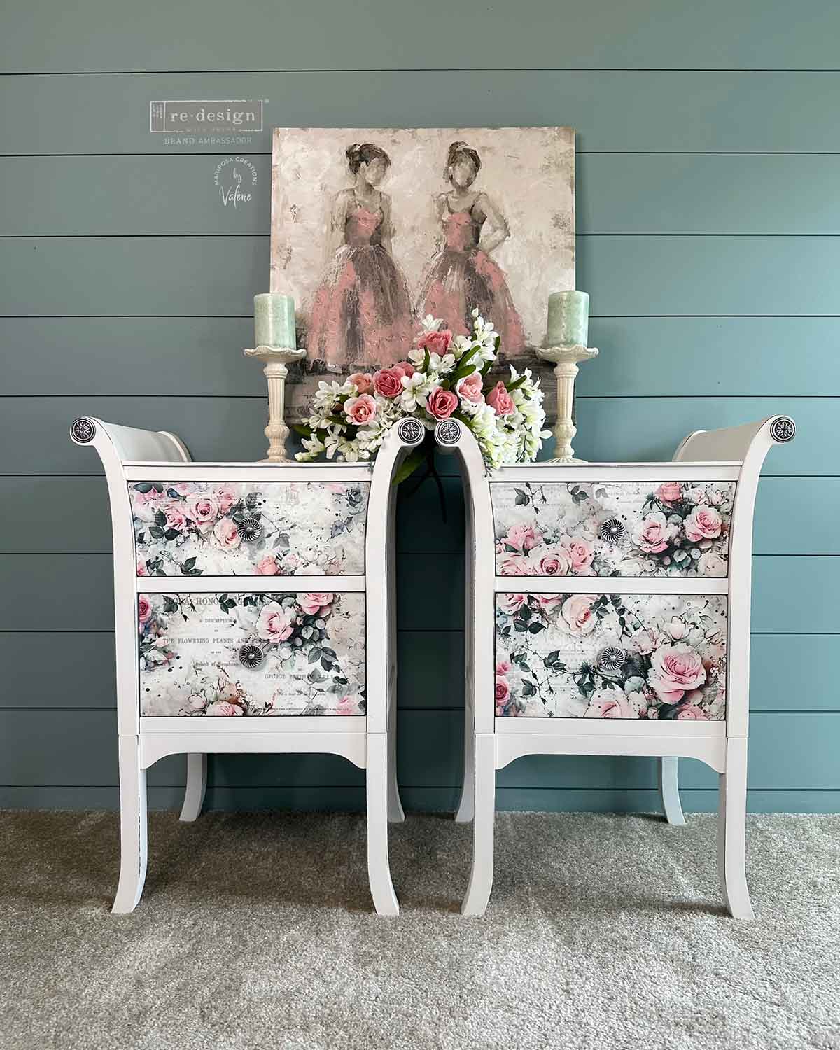 Redesign With Prima Decoupage Fiber_Rosy Reverie