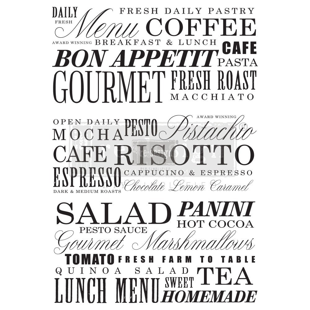 Redesign Decor Transfer Delicious Menu 23''x31''