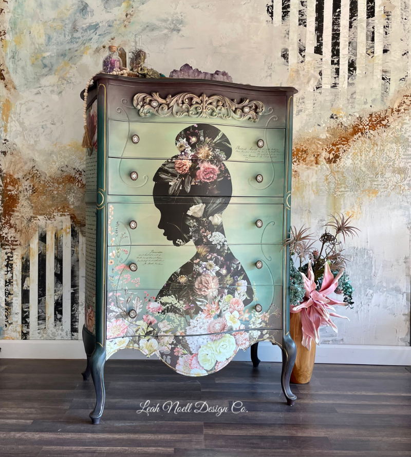 Redesign Decor Transfer Floral Silhouette 24''x35''