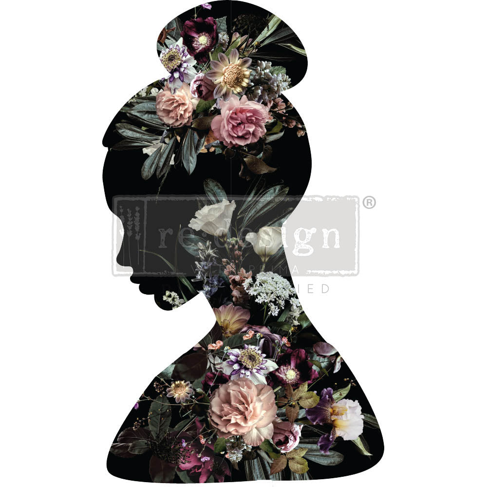 Redesign Decor Transfer Floral Silhouette 24''x35''