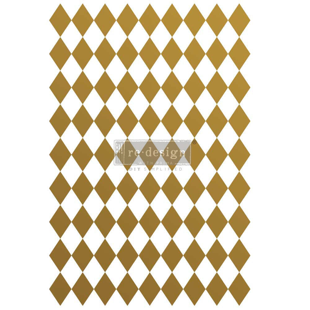 Redesign Decor Transfers Gold Harlequin 24''x35''
