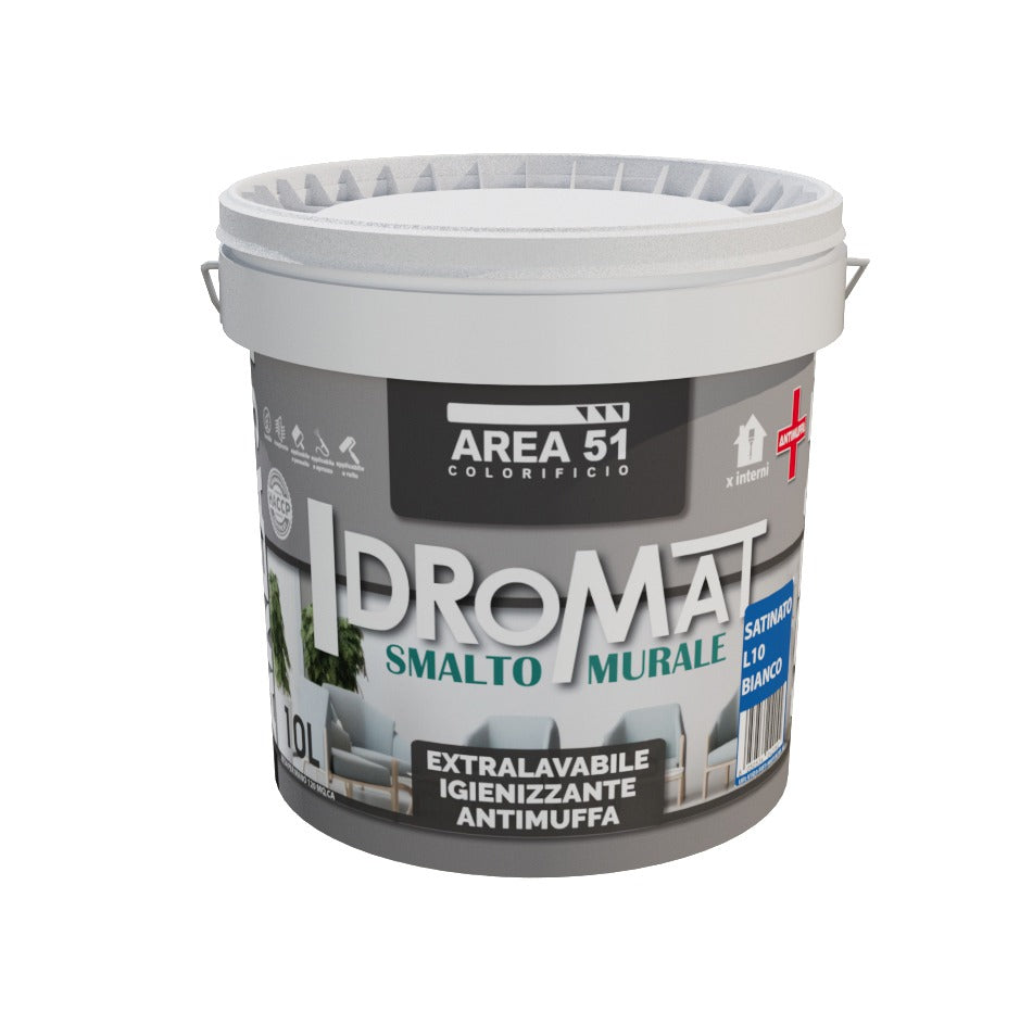 Idromat Satinato Smalto murale ad acqua satinato.
